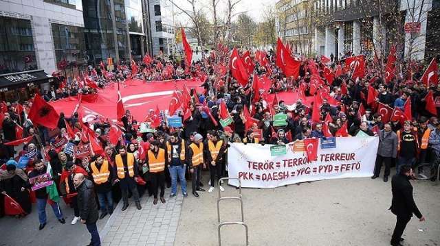 Thousands protest PKK terrorism in Belgium -VIDEO